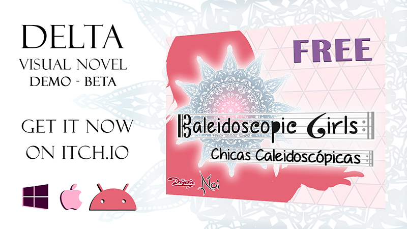 Delta Chicas Caleidoscópicas. Portada de la Novela Visual